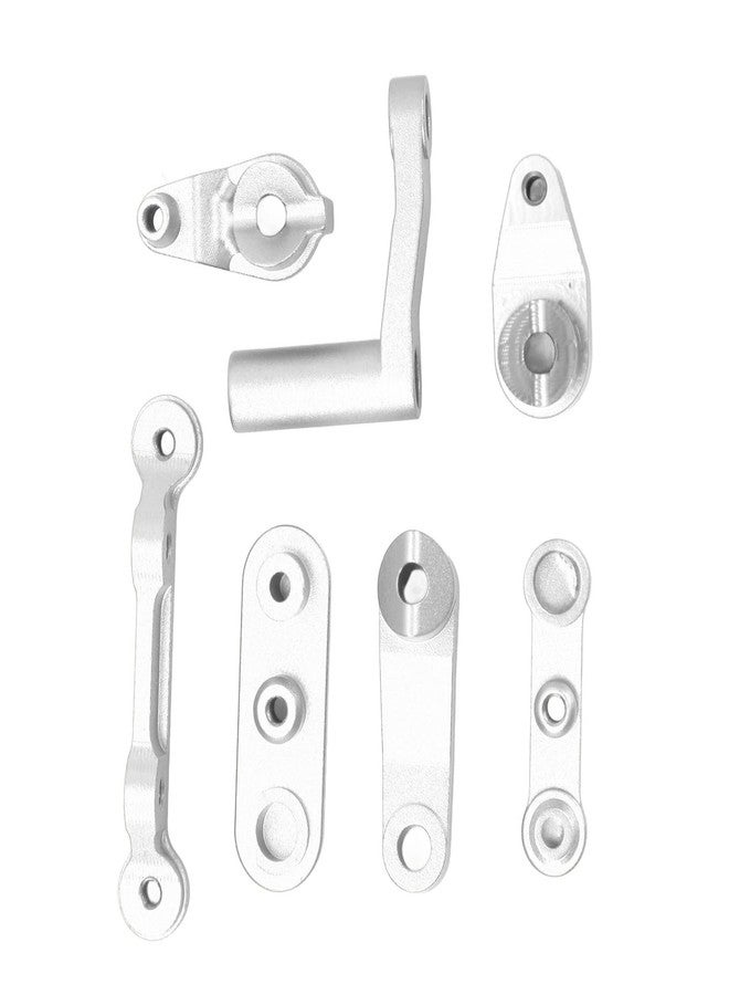 Jauarta RC Steering Assembly Aluminum Alloy Upgrade Part RC Steering Bellcrank Set for LOSI Baja Rey Rock Rey 1/10 RC Cars (Silver) - Image 5